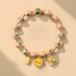 Cloisonne flower bracelet