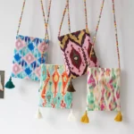 Ethnic style multi-purpose pure handmade crossbody canvas small bag mobile phone bag