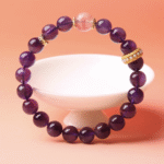 Amethyst bracelet for women, genuine strawberry crystal, good luck and fortune