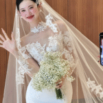 【Whisper】Satin One-Shoulder Lace Mermaid Wedding Dress G0004