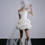 【Luz】One-shoulder satin elf wedding dress G0002