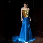 Blue Sky Gilded Oriental Dress   Z0027