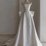 【Luz】Strapless satin wedding dress 2025 new style-high-end texture Z0005