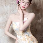 New Chinese style high-end evening dress ball skirt Z0006