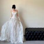 【Whisper】High-end lace strapless wedding dress G0001