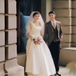 【Luz】 Satin Sue Youth-2025 French Hepburn Style Light Wedding Dress Z0032