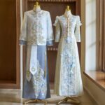 【Xiu He】 In the Clouds--2025 New Light Blue Chinese Style Xiuhe Wedding Dress Z0037