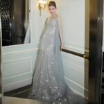 【Party Dress】sequined halterneck tulle dress G0041